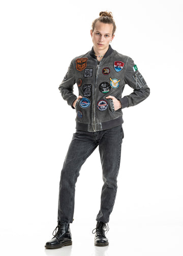 Lederjacke Cougar mit Aufnäher